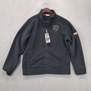 ORVIS Classic Collection Fleece Full Zip Jacket Mens Medium M Black Outerwear